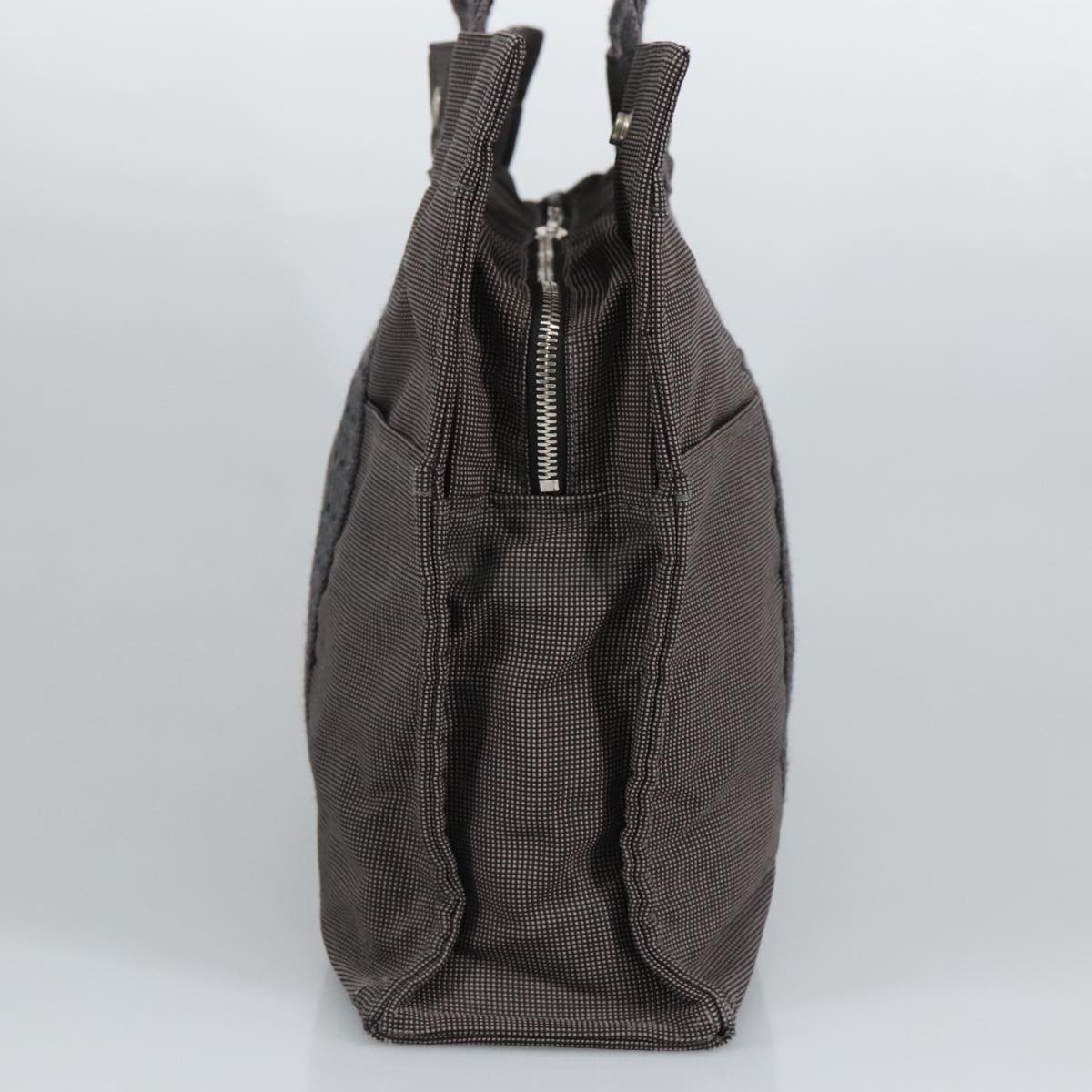 Hermès Herline Grey Canvas Tote Bag (Pre-Owned)
