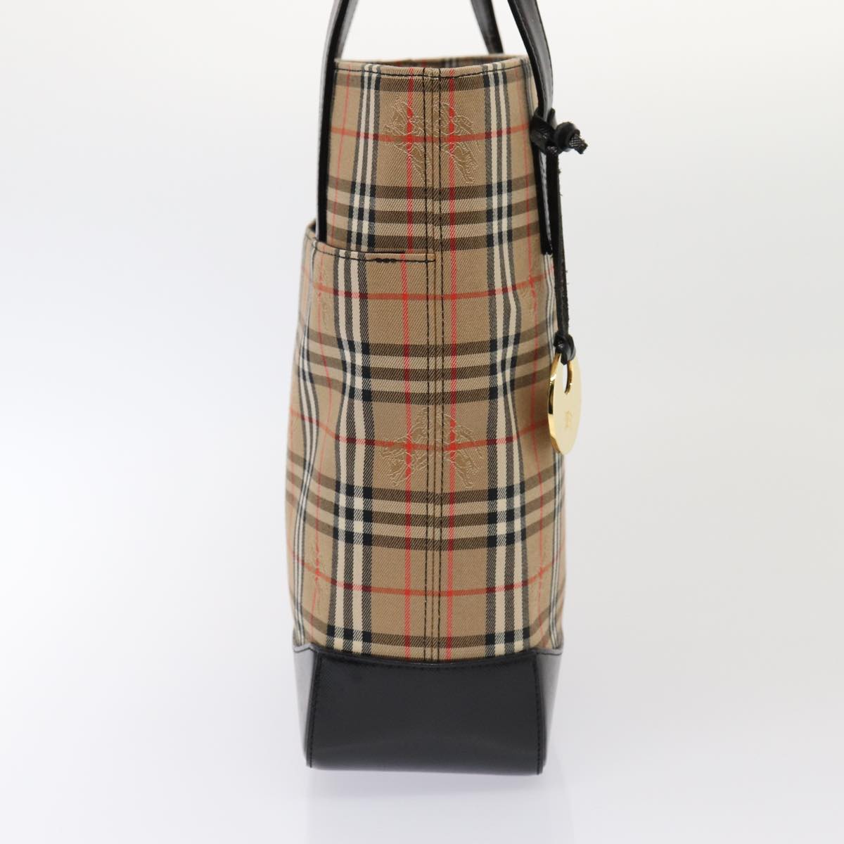 Burberry Nova Check Beige Canvas Tote Bag (Pre-Owned)