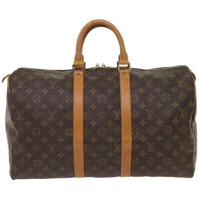 Louis Vuitton Keepall 45 Brown Canvas Travel Bag (Pre-Owned)