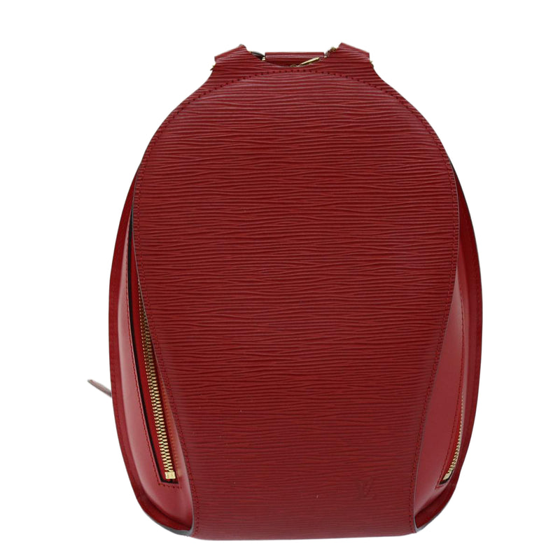 Louis Vuitton Mabillon Red Leather Backpack Bag (Pre-Owned)