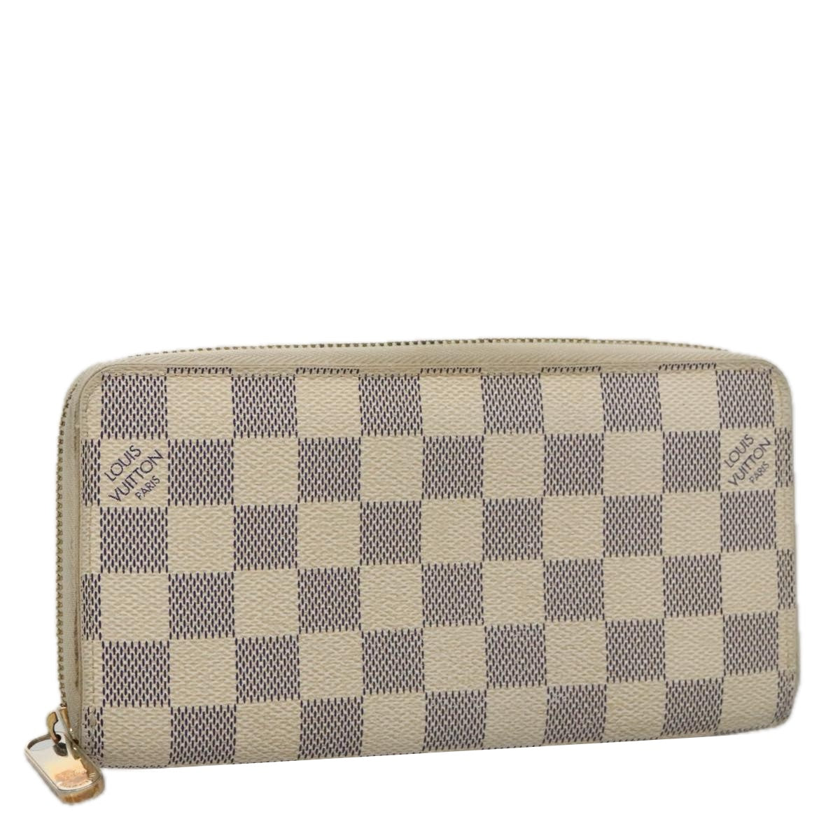 Louis Vuitton Zippy Wallet White Canvas Wallet  (Pre-Owned)