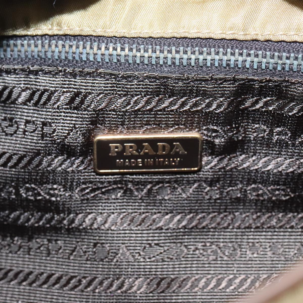 Prada Tessuto Beige Synthetic Handbag (Pre-Owned)