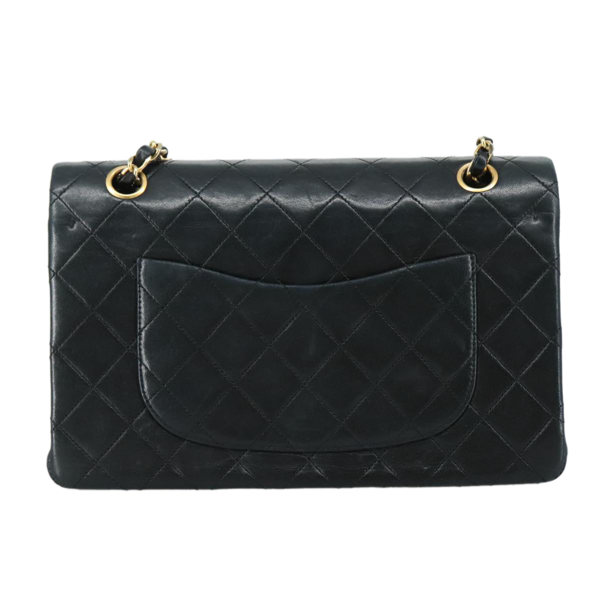 Chanel Timeless Black Leather Shoulder Bag (Pre-Owned)