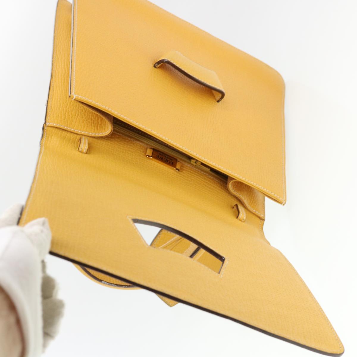 Loewe Barcelona Yellow Leather Handbag (Pre-Owned)