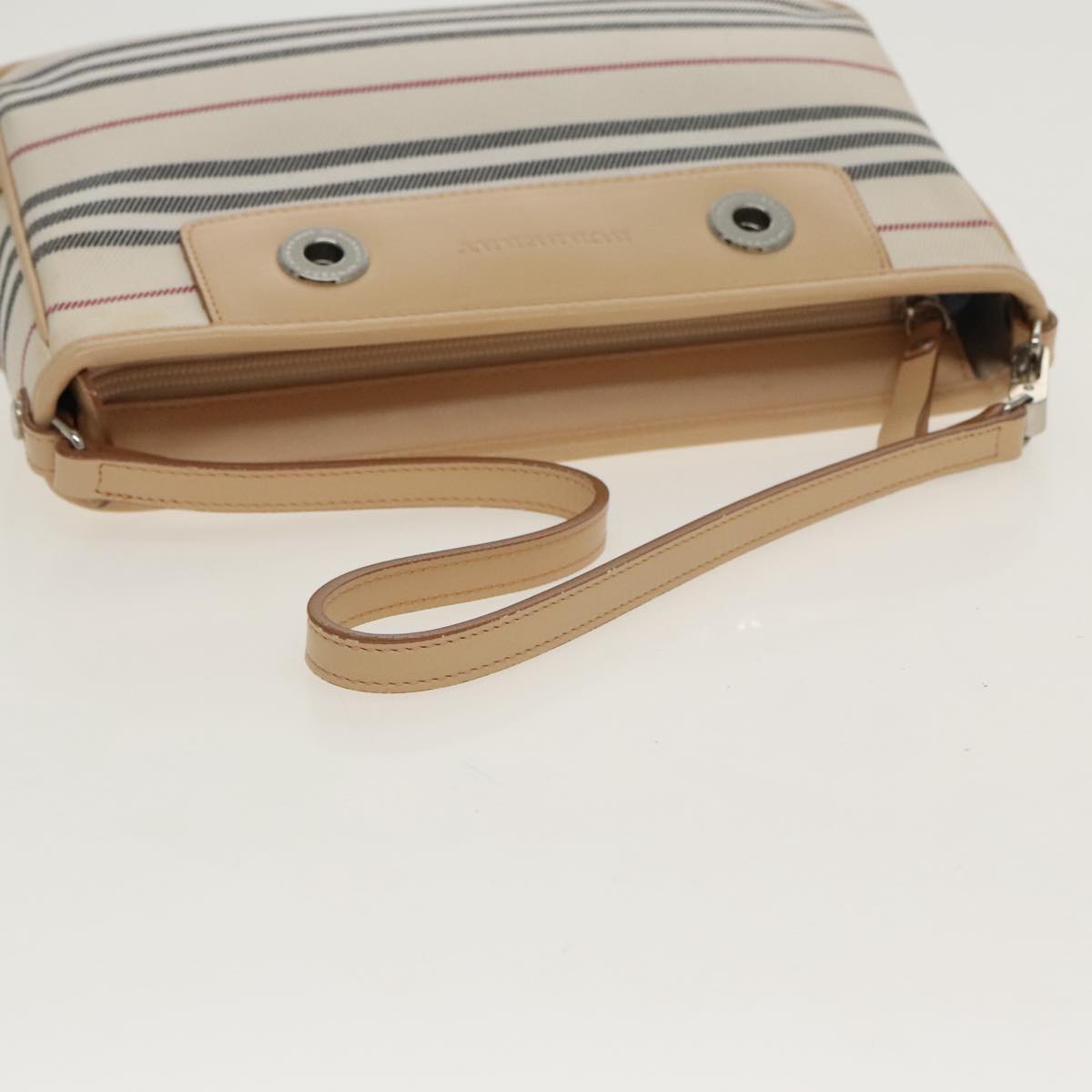 Burberry Nova Check Beige Canvas Shoulder Bag (Pre-Owned)