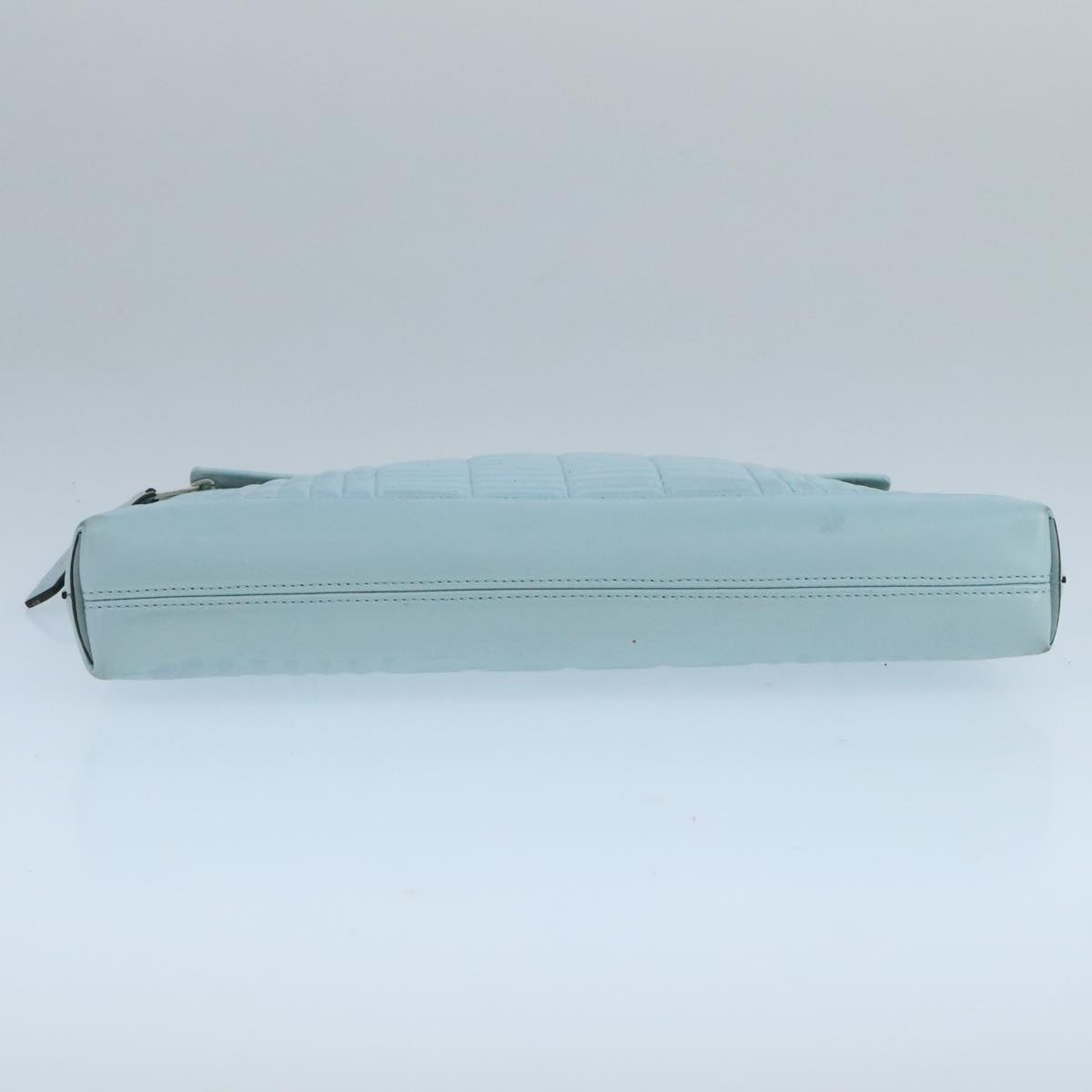 Loewe T Pouch Blue Leather Clutch Bag (Pre-Owned)