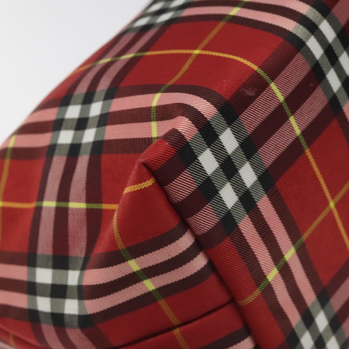 Burberry Nova Check Red Synthetic Handbag (Pre-Owned)