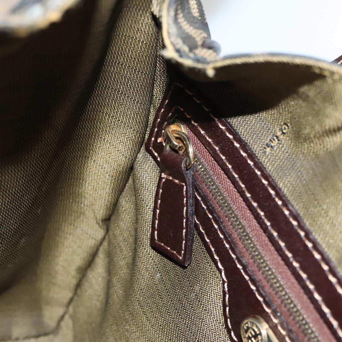 Fendi Zucca Brown Canvas Shoulder Bag (Pre-Owned)