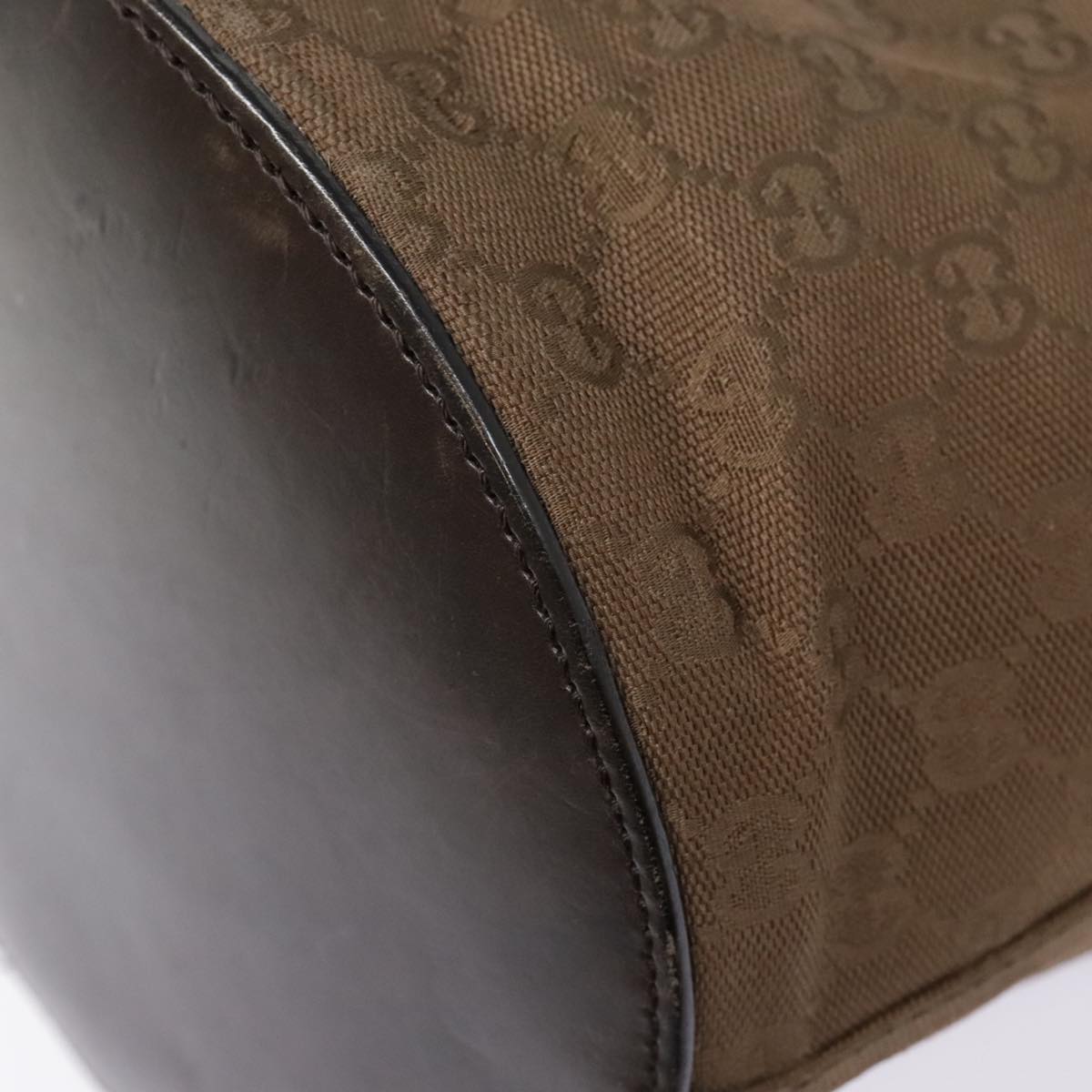 Gucci Brown Canvas Shoulder Bag (Pre-Owned)