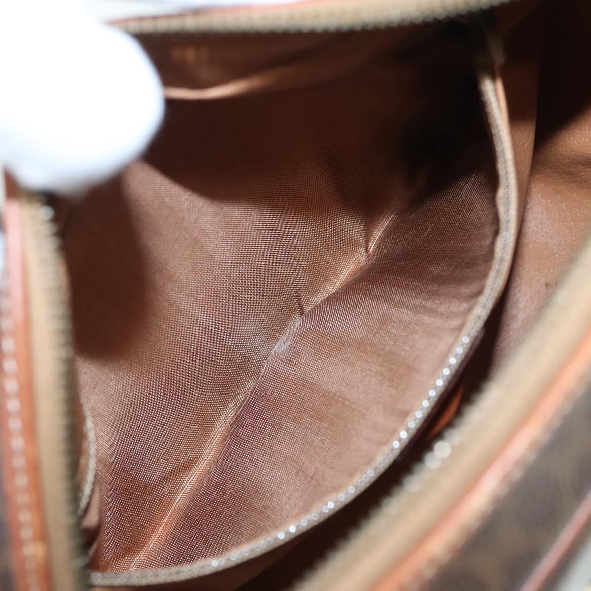 Céline Vintage Brown Canvas Shoulder Bag (Pre-Owned)
