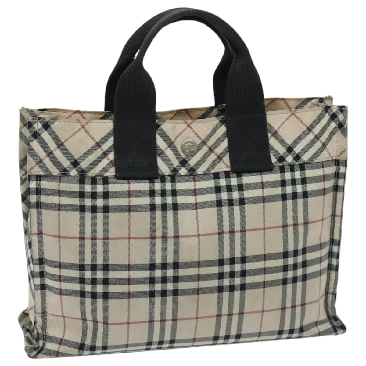 Burberry Nova Check Beige Synthetic Tote Bag (Pre-Owned)