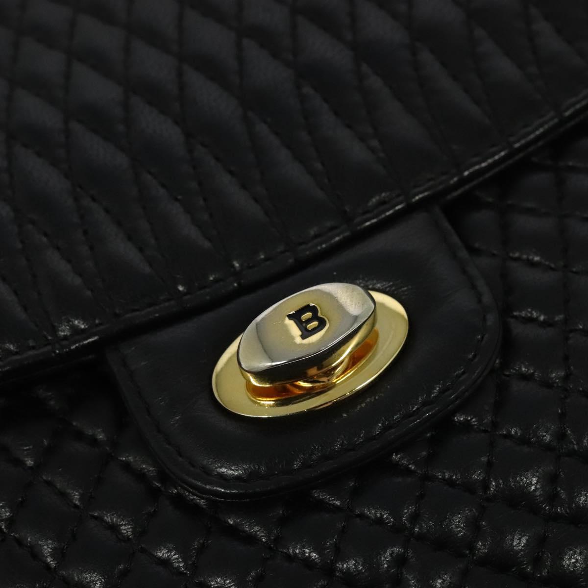 Bally Black Leather Shoulder Bag (Pre-Owned)