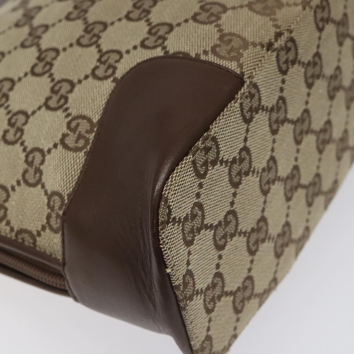 Gucci Gg Canvas Beige Canvas Shoulder Bag (Pre-Owned)