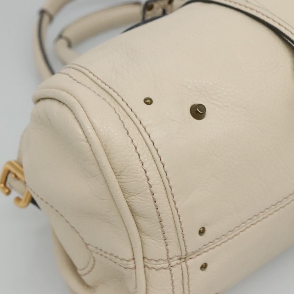 Chloé Paddington White Leather Handbag (Pre-Owned)