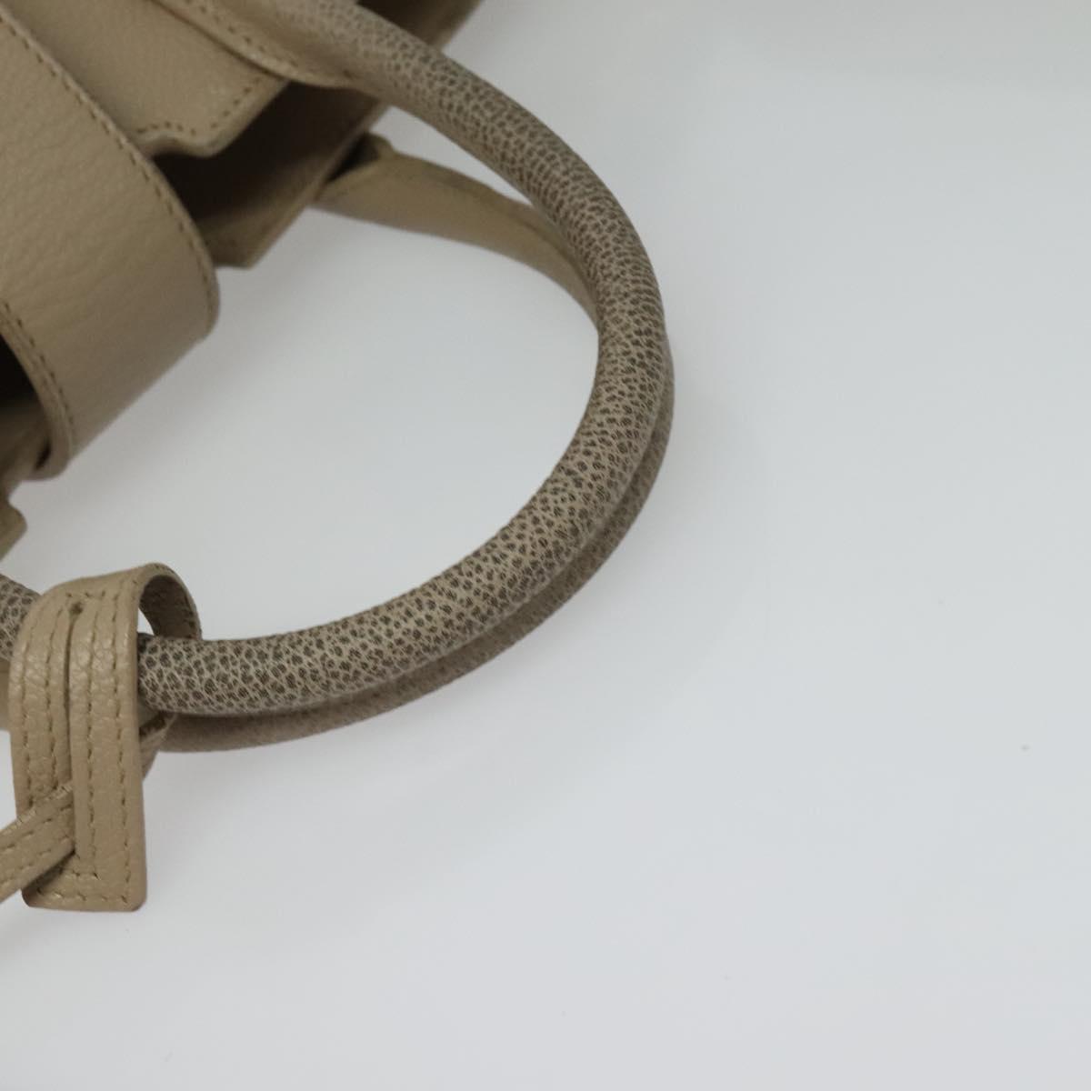 Yves Saint Laurent Downtown Beige Leather Handbag (Pre-Owned)