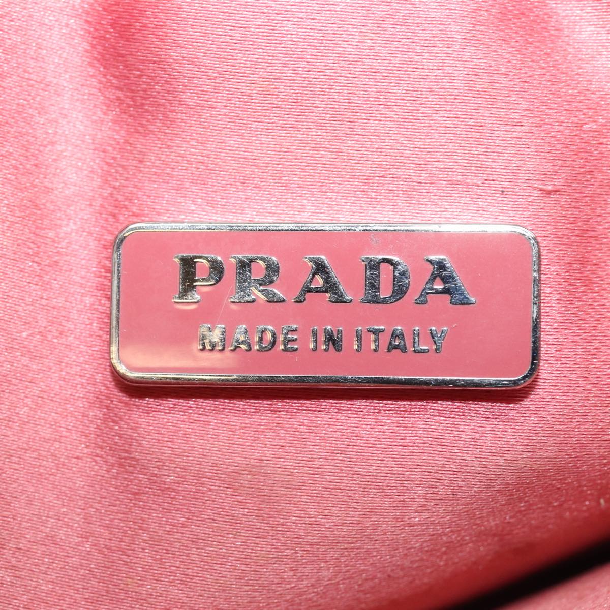Prada Pink Canvas Clutch Bag (Pre-Owned)