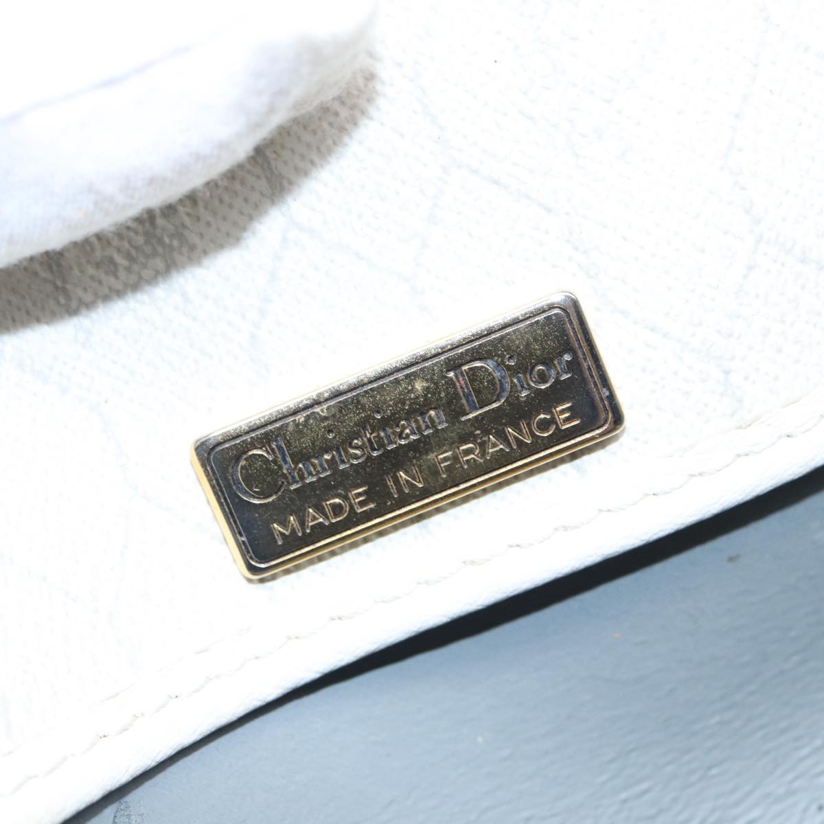 Dior Honeycomb White Canvas Shoulder Bag (Pre-Owned)