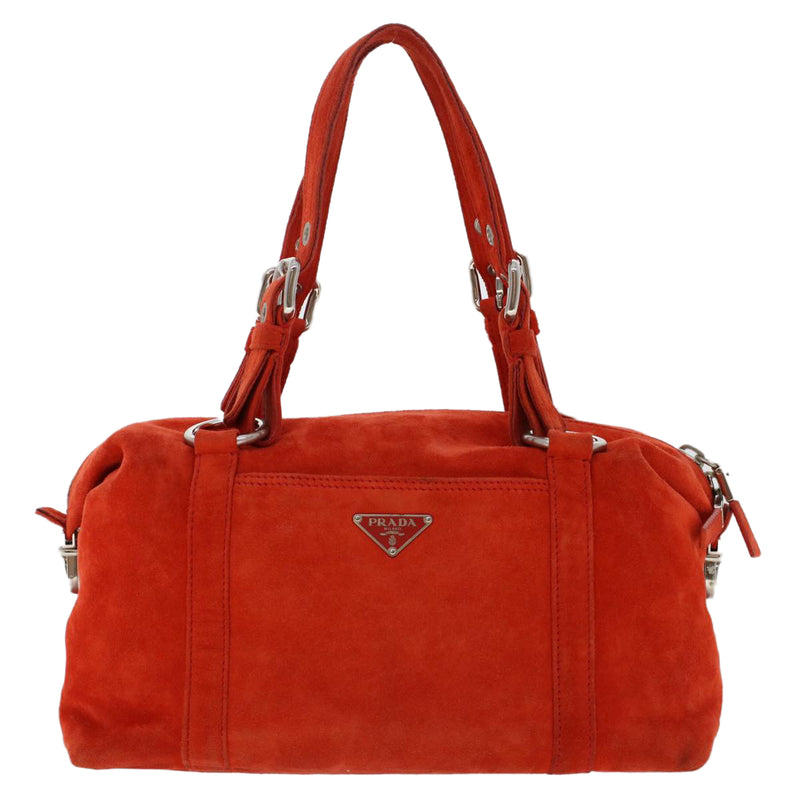 Prada Orange Suede Handbag (Pre-Owned)