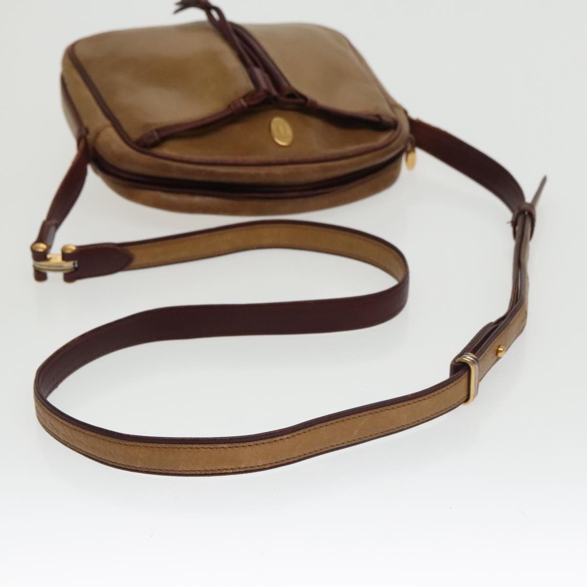 Cartier Must Line Brown Leather Shoulder Bag (Pre-Owned)