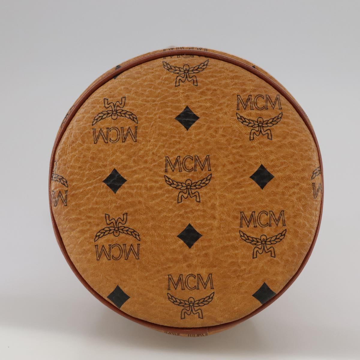 MCM Visetos Brown Canvas Shoulder Bag (Pre-Owned)