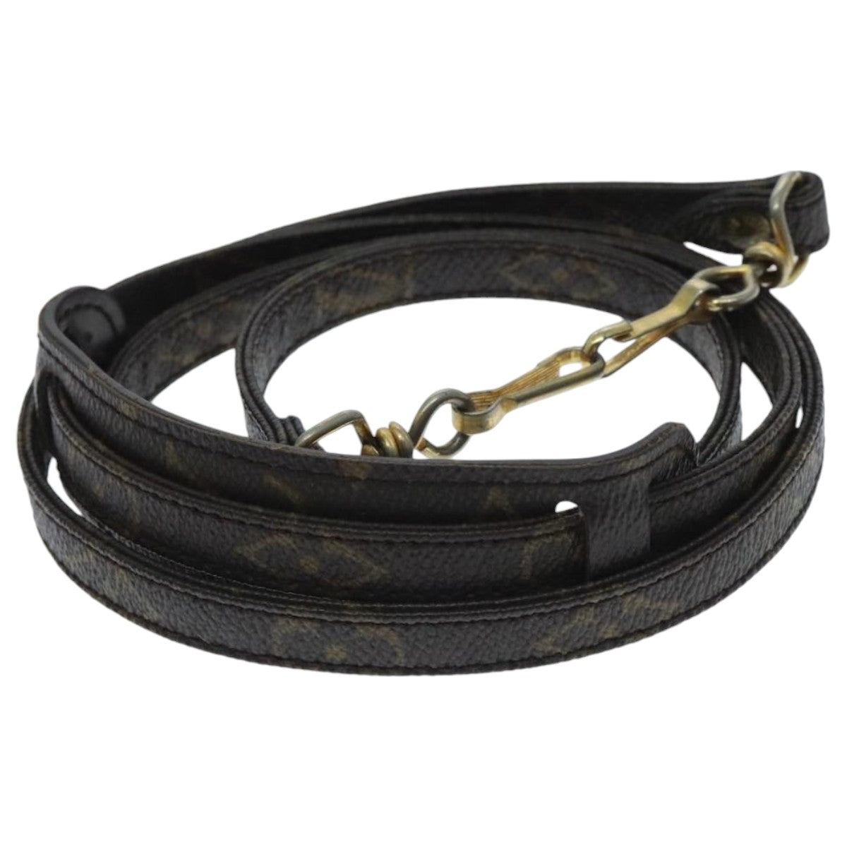 Louis Vuitton Shoulder Strap Brown Canvas Bag Jewelry (Pre-Owned)