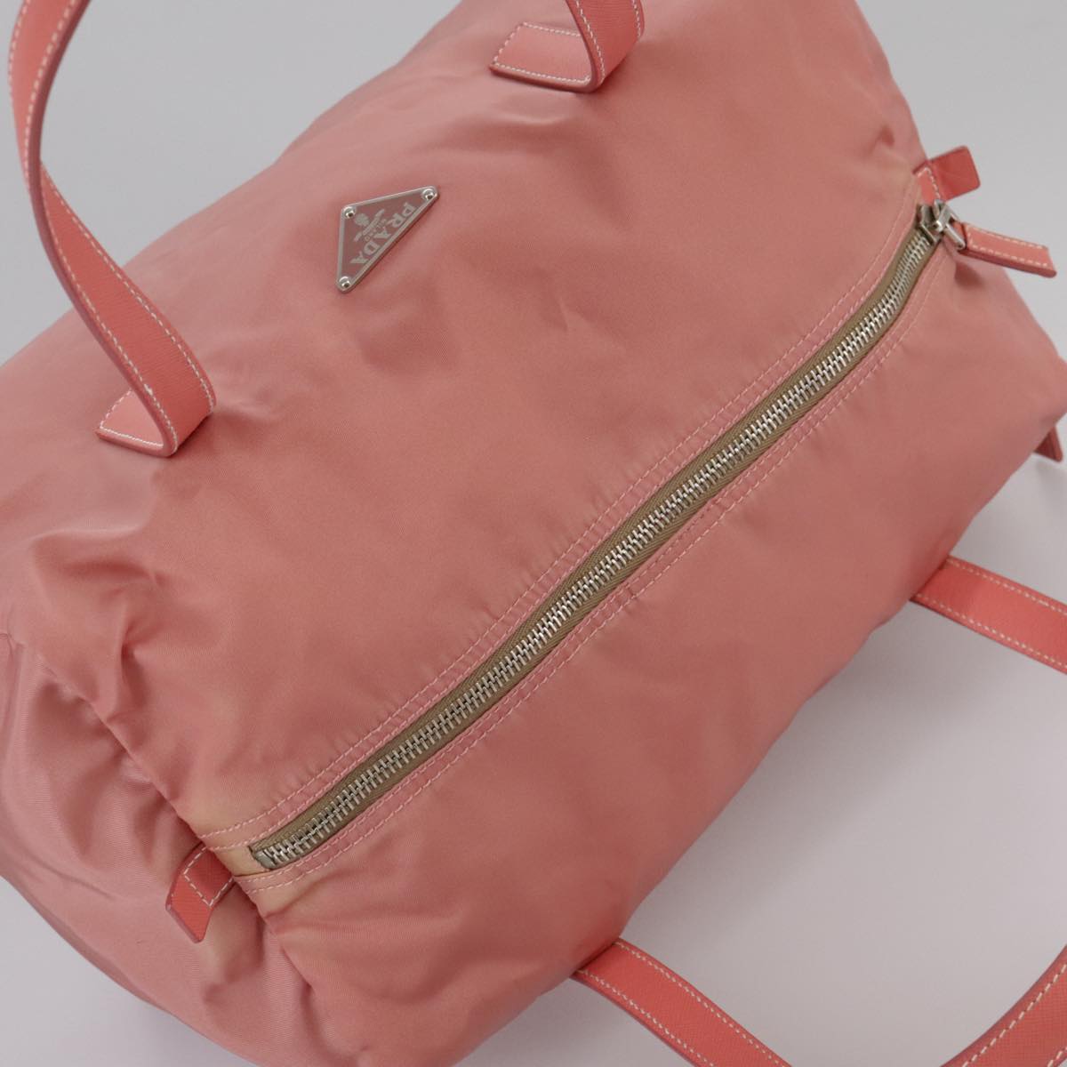 Prada Boston Pink Synthetic Handbag (Pre-Owned)