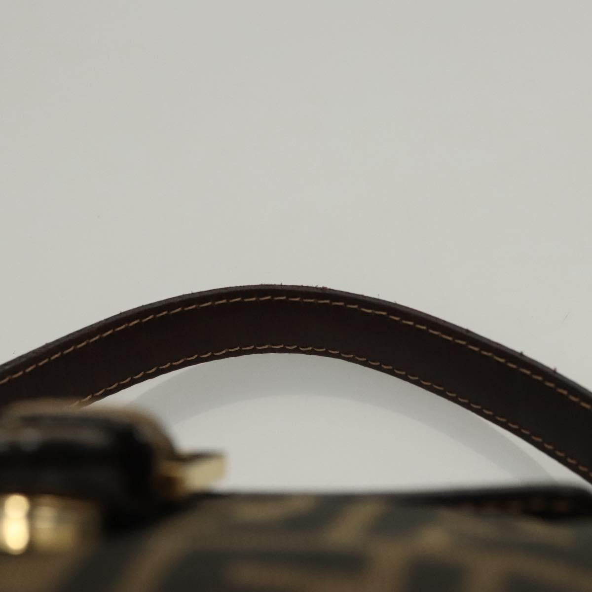 Fendi Zucca Brown Canvas Shoulder Bag (Pre-Owned)