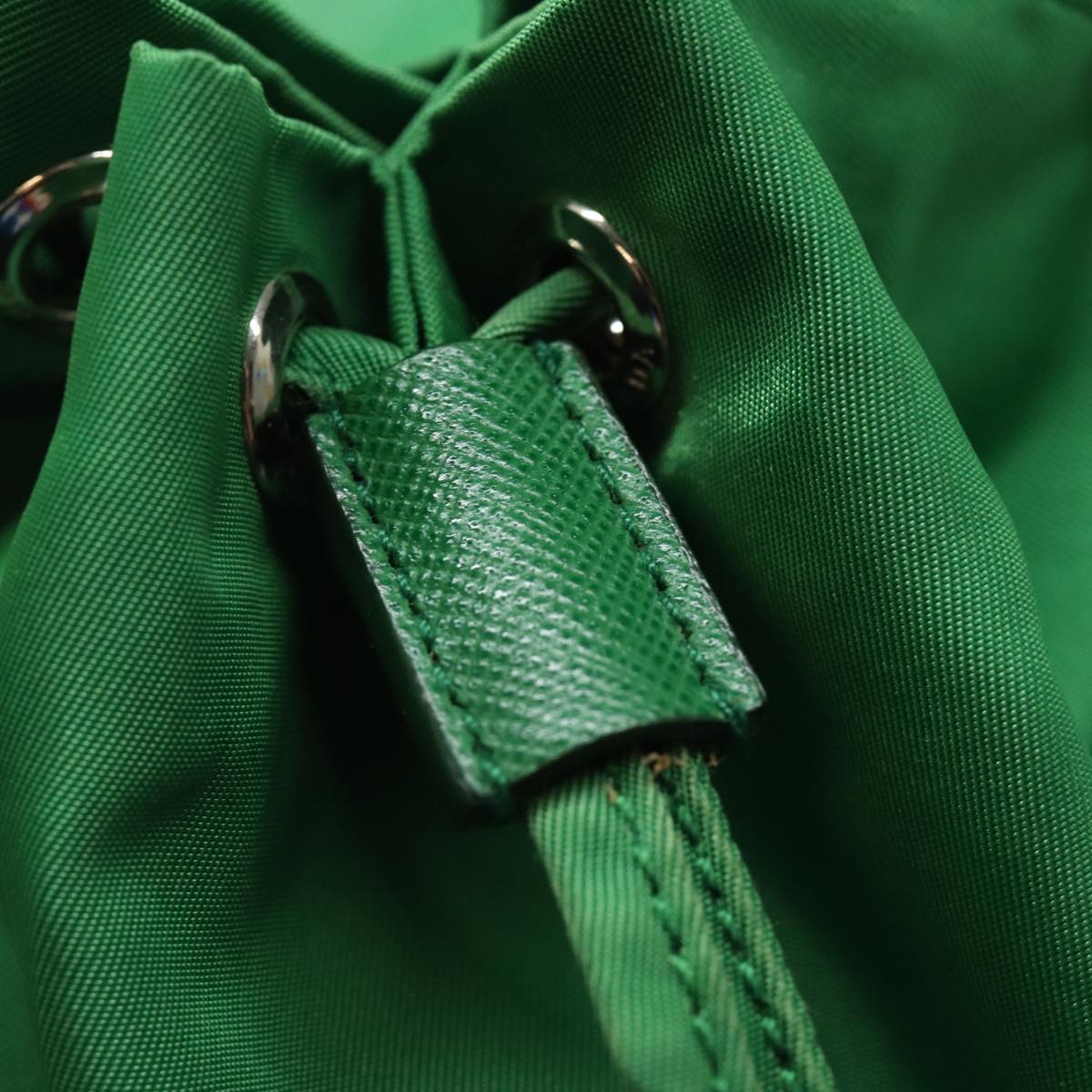 Prada Tessuto Green Synthetic Clutch Bag (Pre-Owned)