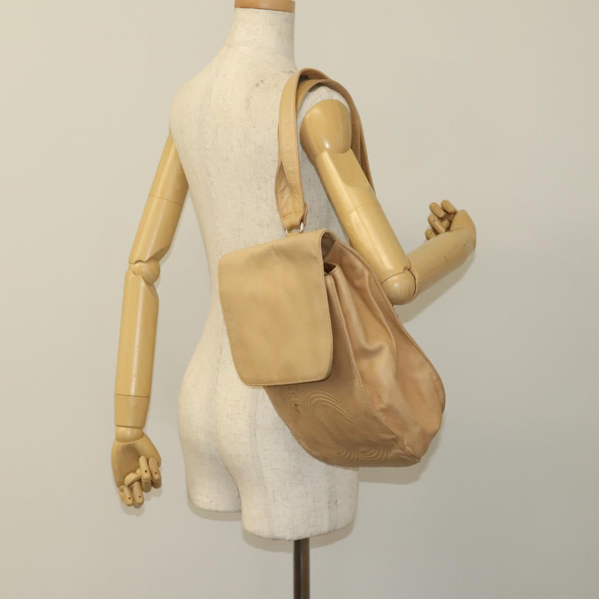 Chanel Cc Beige Leather Backpack Bag (Pre-Owned)