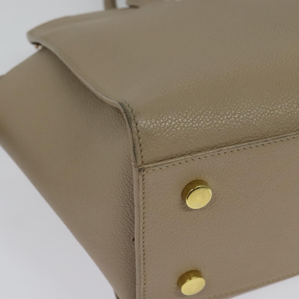 Yves Saint Laurent Downtown Beige Leather Handbag (Pre-Owned)