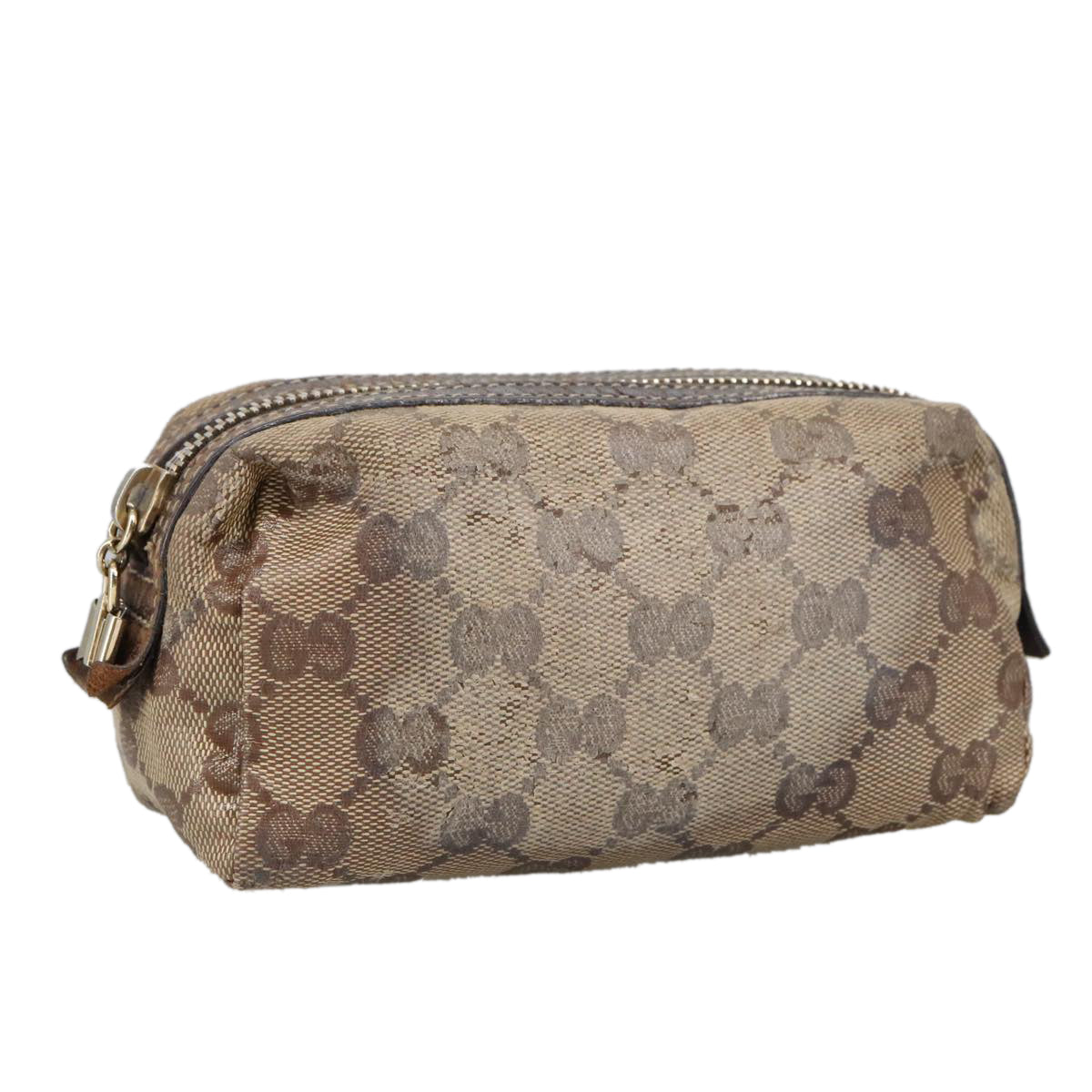 Gucci Gg Crystal Beige Canvas Clutch Bag (Pre-Owned)