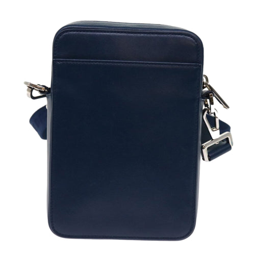 Dior Oblique Navy Canvas Shoulder Bag (Pre-Owned)