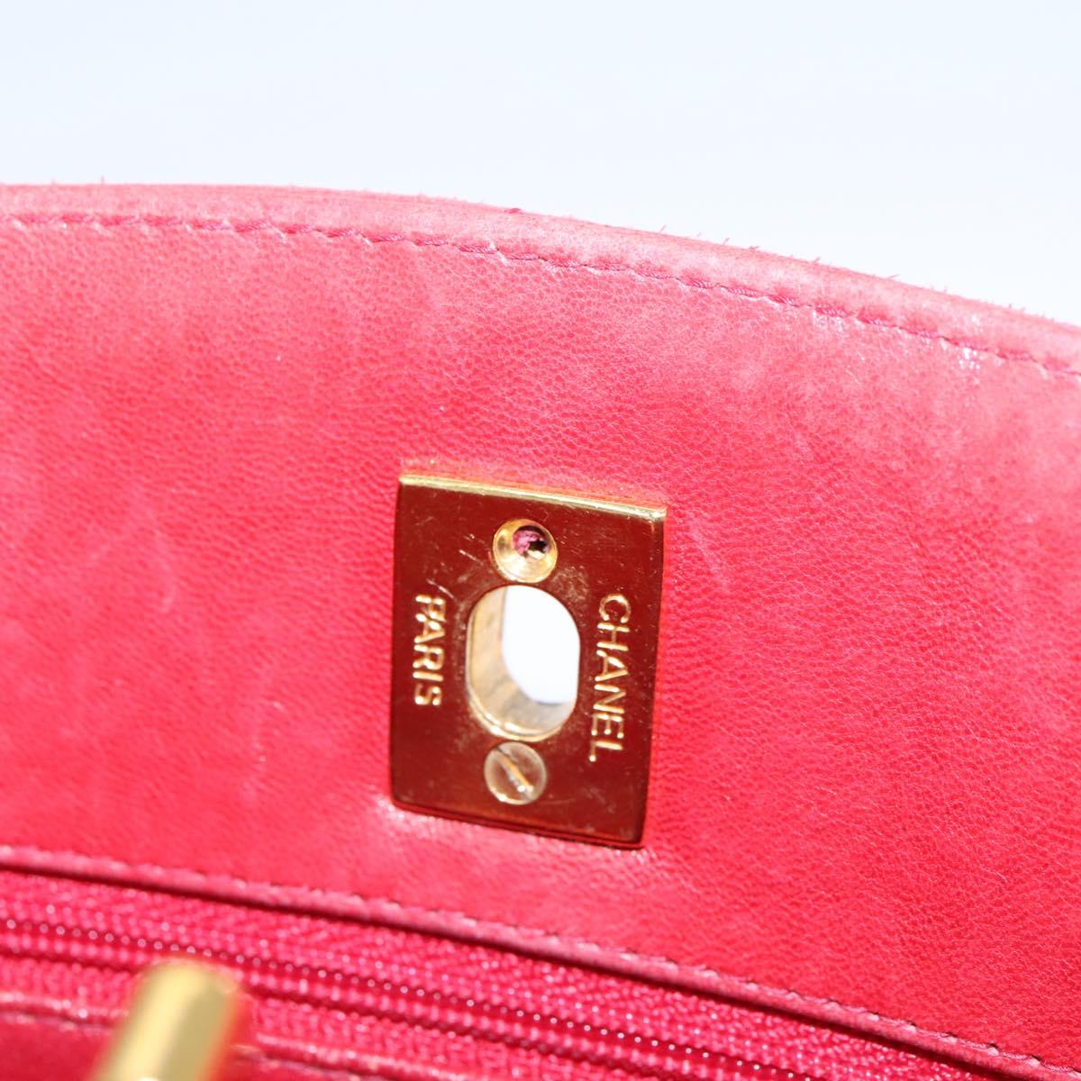 Chanel Matelassé Red Leather Shoulder Bag (Pre-Owned)
