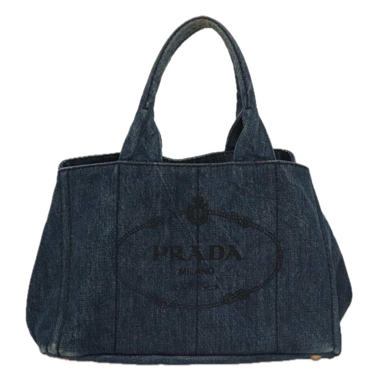 Prada Canapa Blue Denim - Jeans Tote Bag (Pre-Owned)