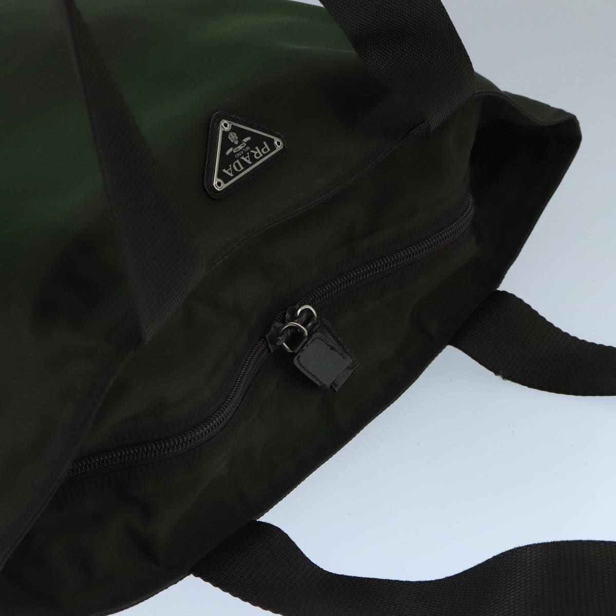 Prada Re-Nylon Khaki Synthetic Tote Bag (Pre-Owned)