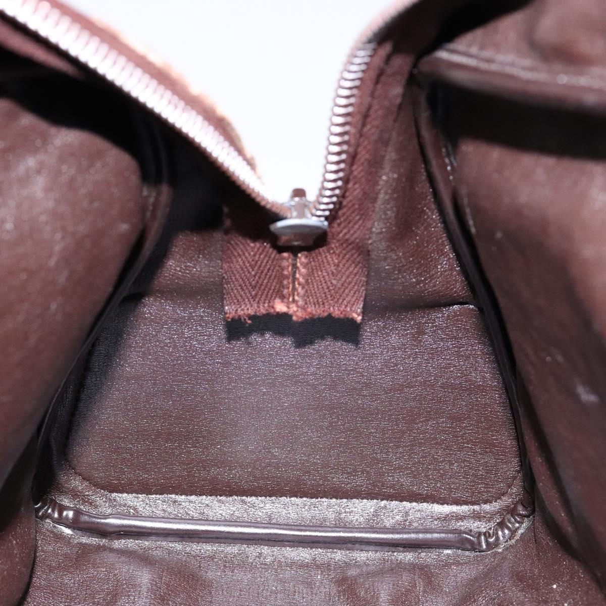 Dior Trotter Brown,Gold Canvas Shoulder Bag (Pre-Owned)