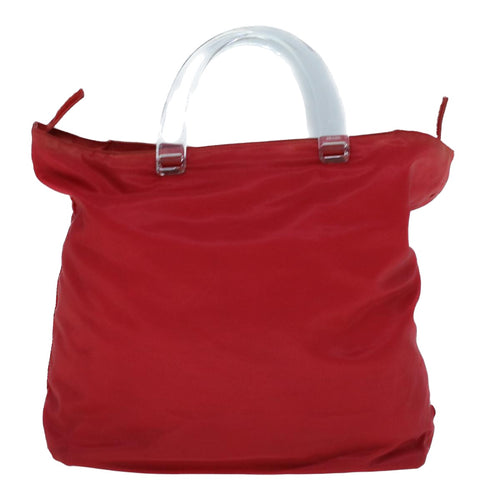 Prada Tessuto Red Synthetic Tote Bag (Pre-Owned)