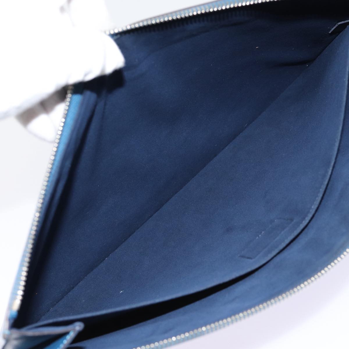 Louis Vuitton Pochette Jour Blue Leather Clutch Bag (Pre-Owned)