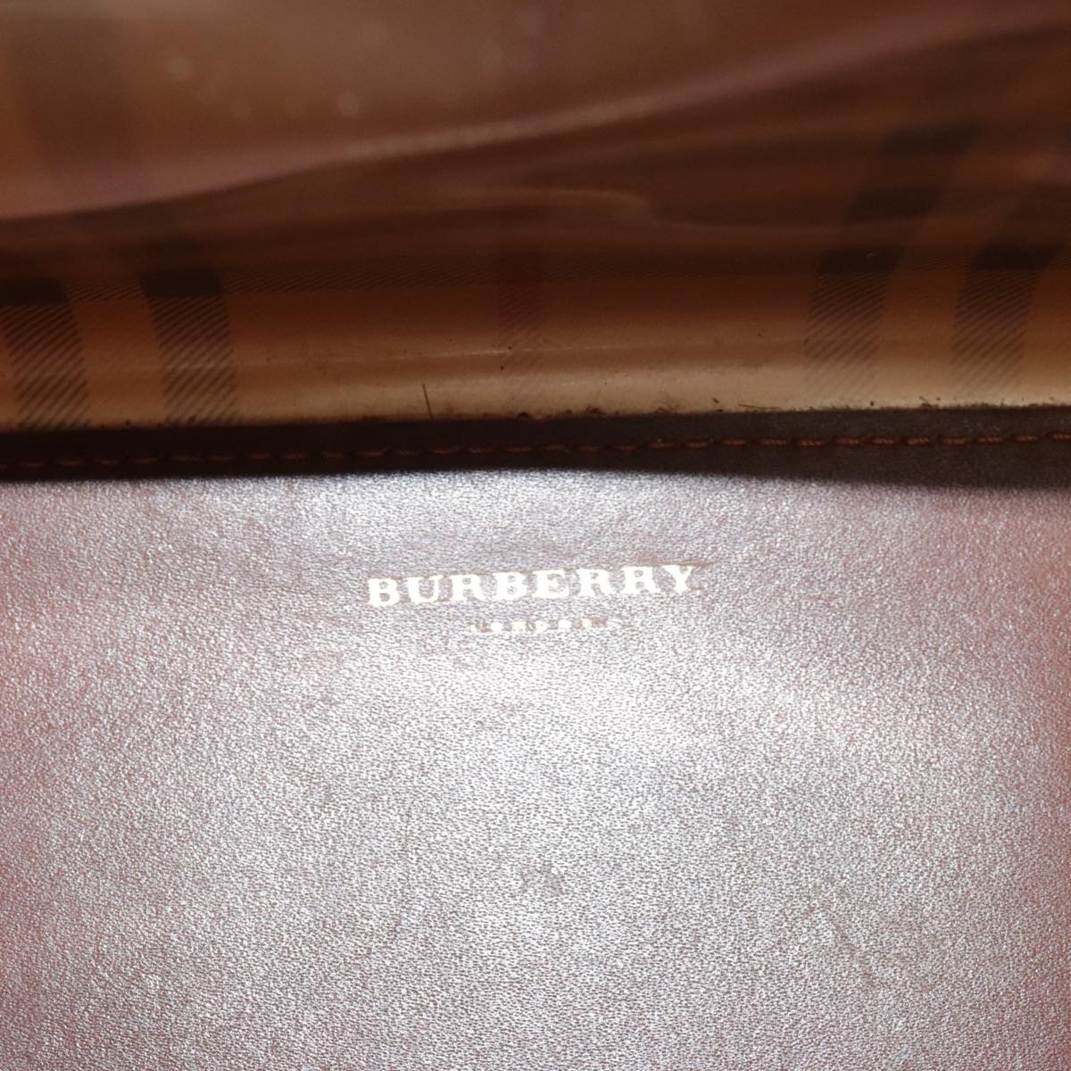 Burberry Brown Vinyl Shoulder Bag (Pre-Owned)