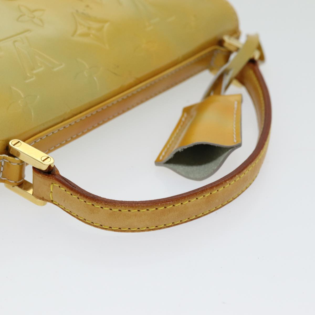 Louis Vuitton Spring Street Yellow Patent Leather Handbag (Pre-Owned)