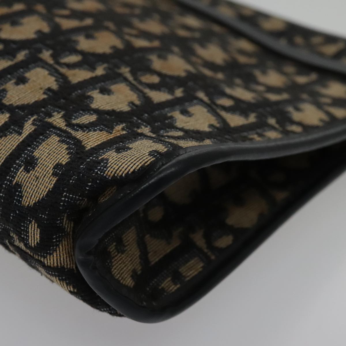 Dior Trotter Navy Canvas Shoulder Bag (Pre-Owned)