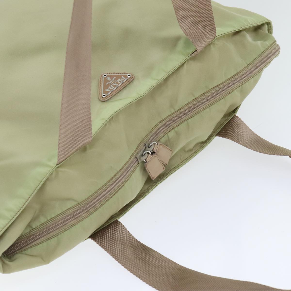 Prada Tessuto Khaki Synthetic Tote Bag (Pre-Owned)