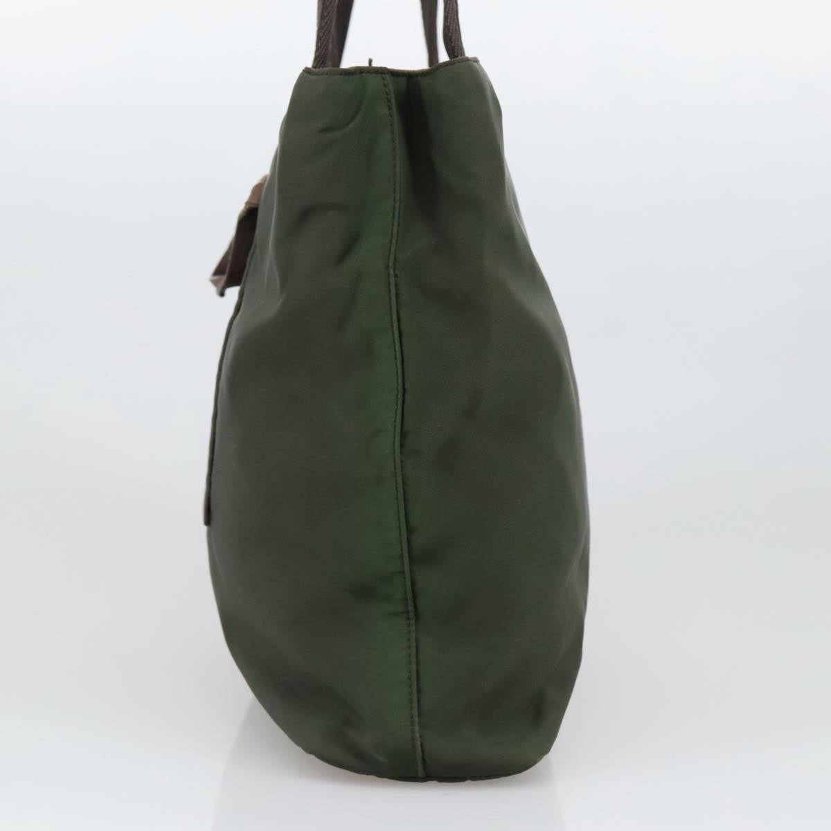 Prada Khaki Synthetic Tote Bag (Pre-Owned)