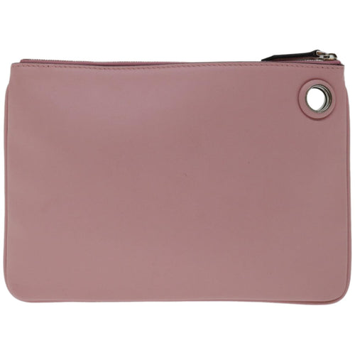 Fendi Pink Leather Clutch Bag (Pre-Owned)
