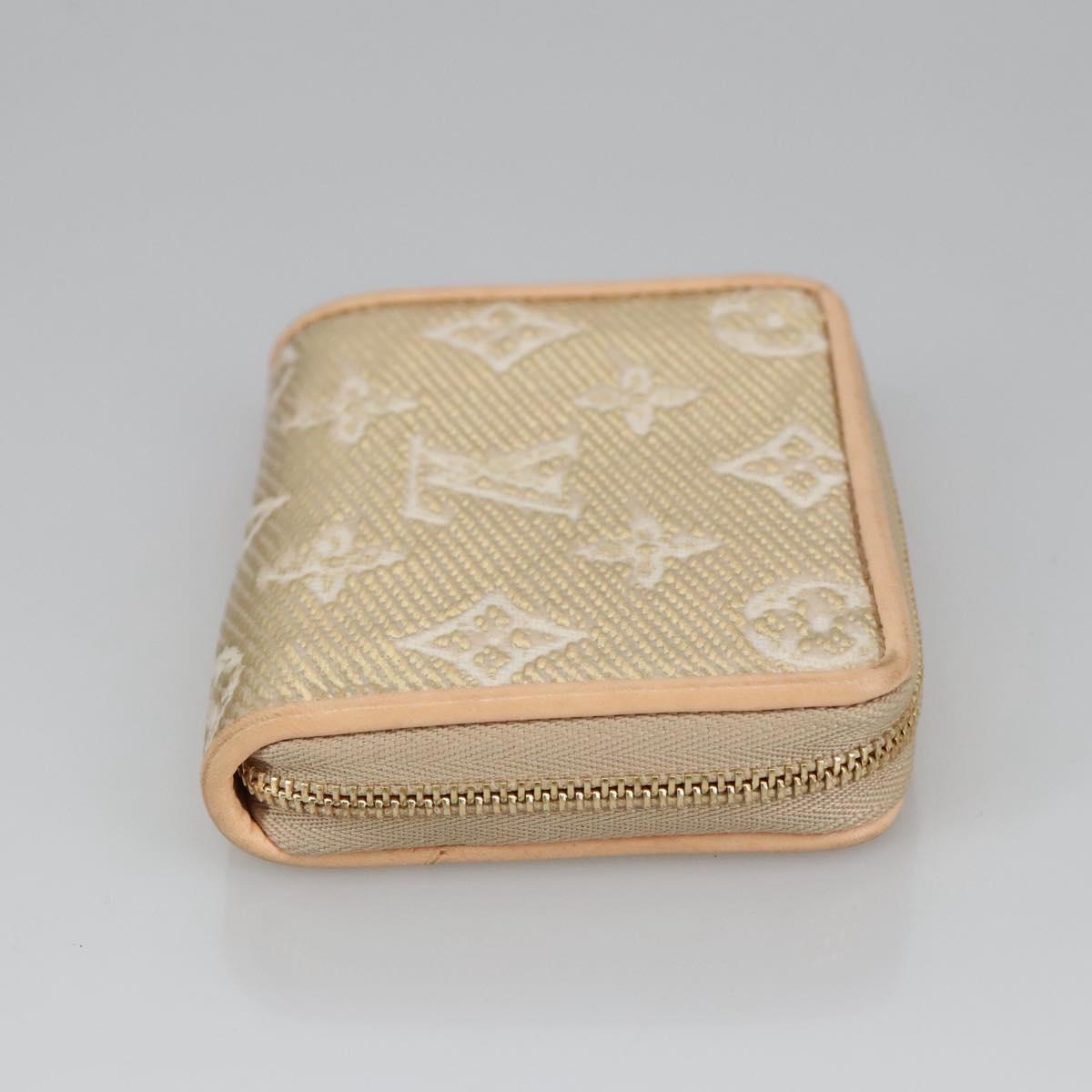 Louis Vuitton Zippy Coin Purse Gold Canvas Wallet  (Pre-Owned)