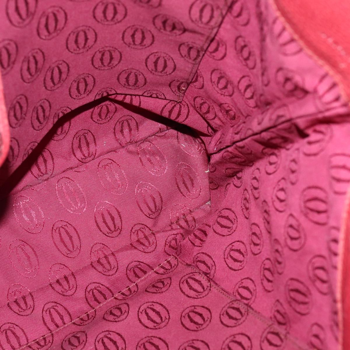 Cartier Must De Cartier Red Leather Tote Bag (Pre-Owned)