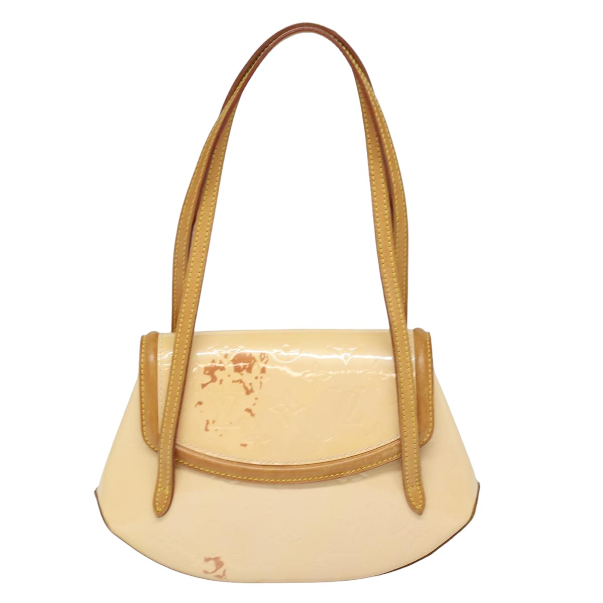 Louis Vuitton Biscayne Bay Camel Patent Leather Shoulder Bag (Pre-Owned)