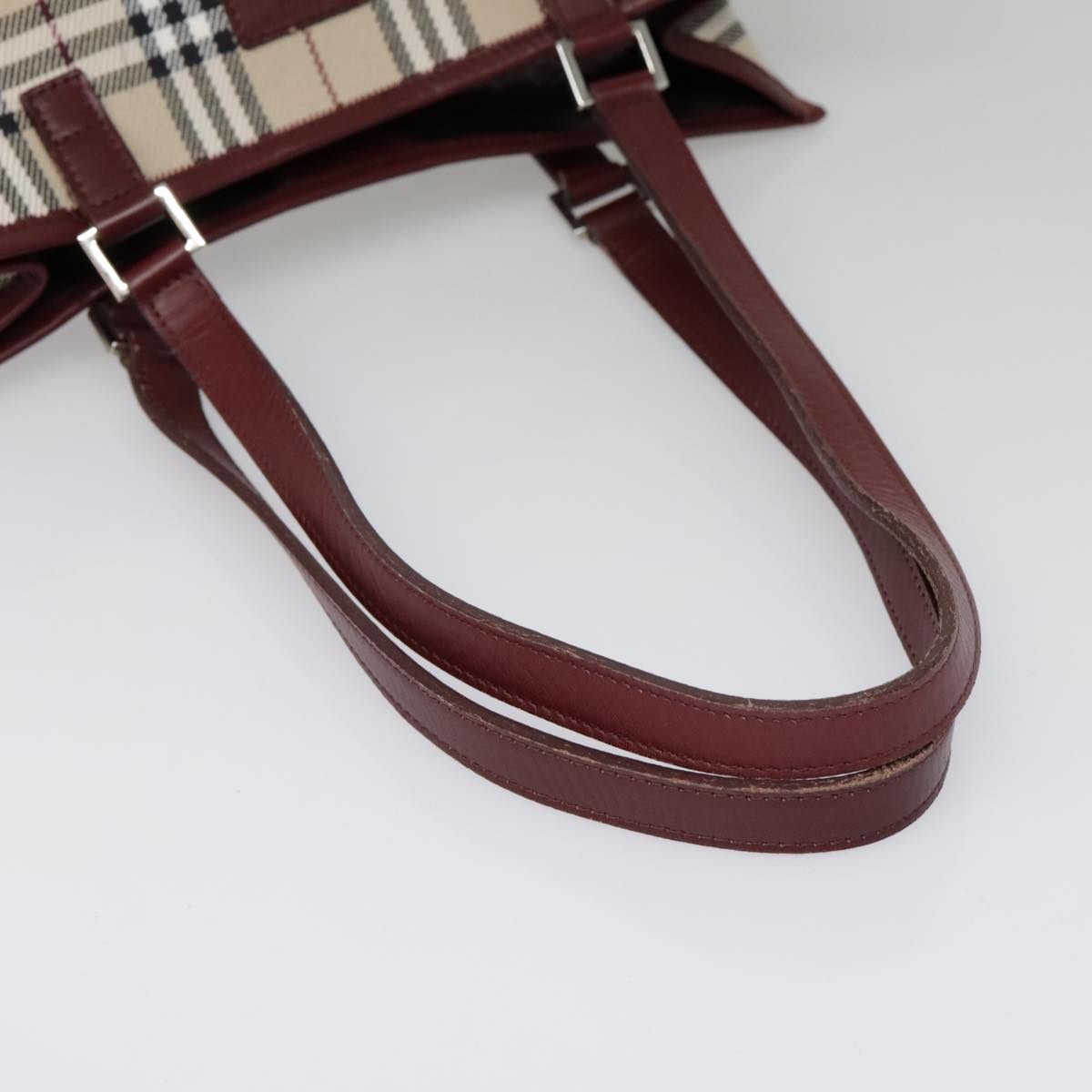 Burberry Nova Check Beige Canvas Tote Bag (Pre-Owned)