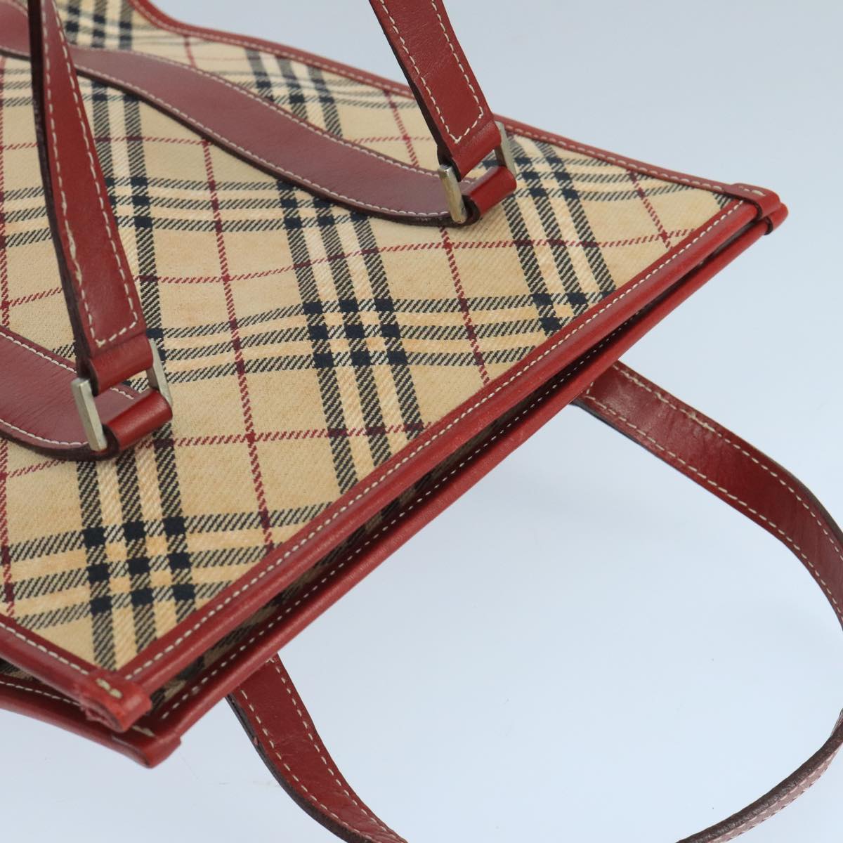 Burberry Nova Check Beige Canvas Tote Bag (Pre-Owned)