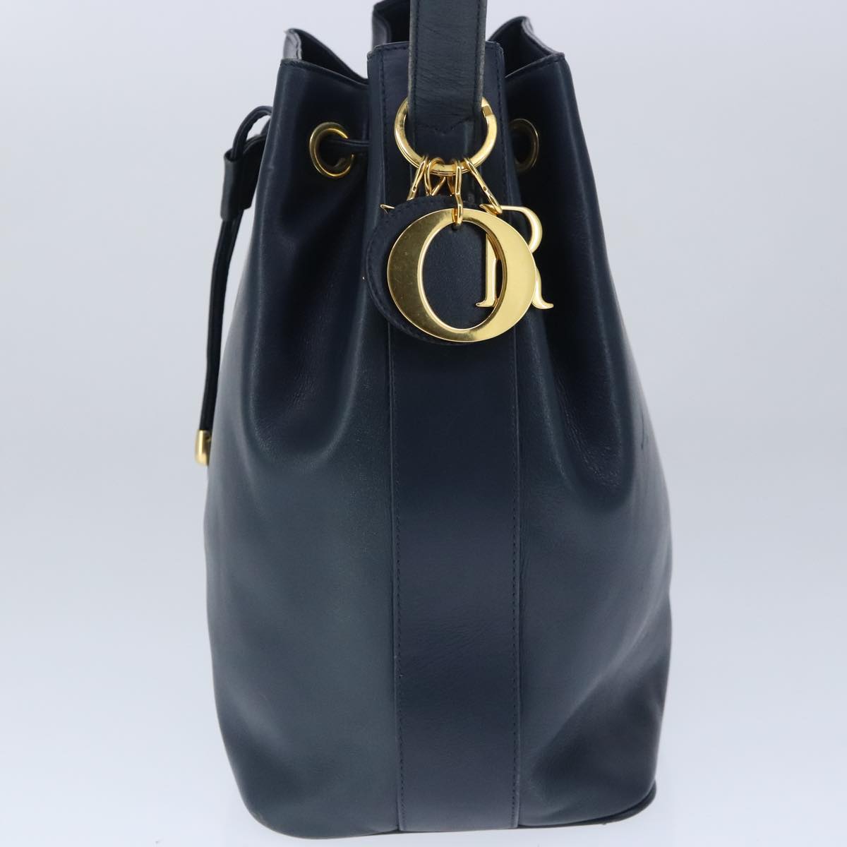 Dior Navy Leather Shoulder Bag (Pre-Owned)